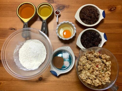 Ingredients for Granola Cookies